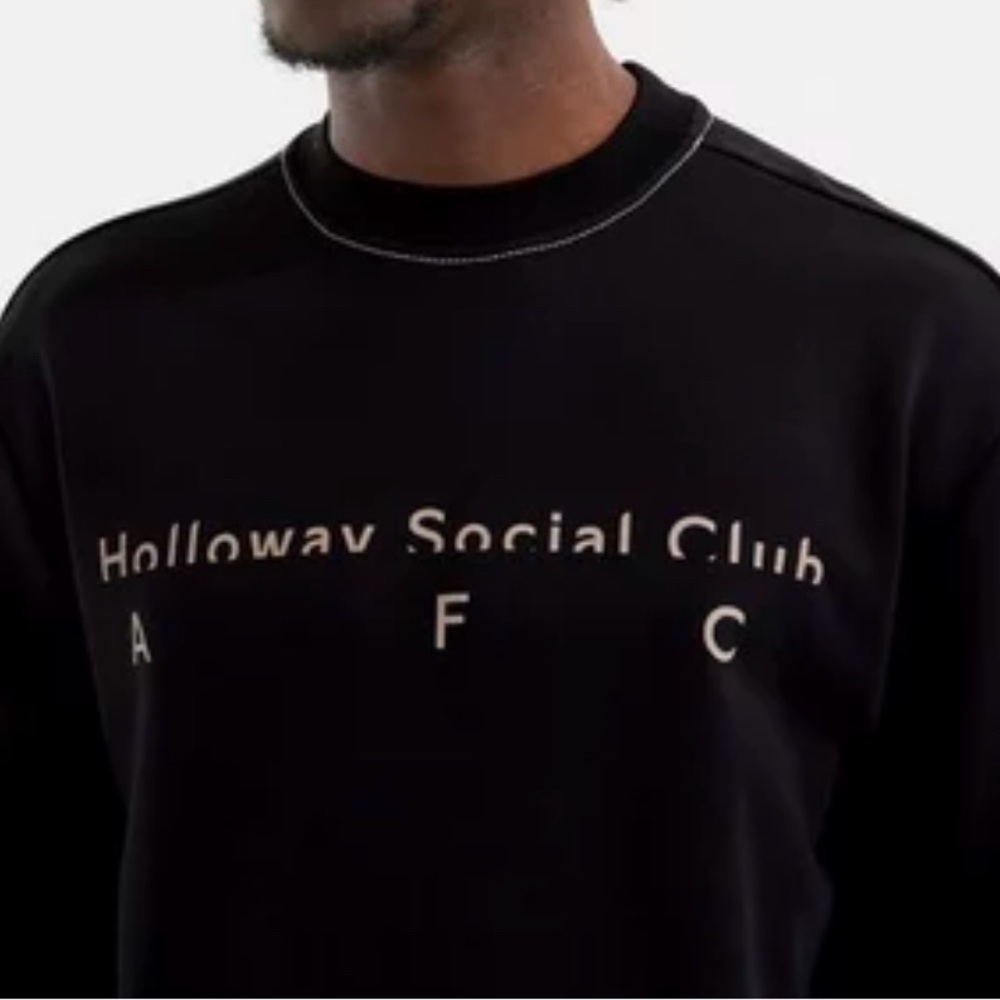 Arsenal Black Holloway Social Club Sweatshirt (Unisex). Size: M